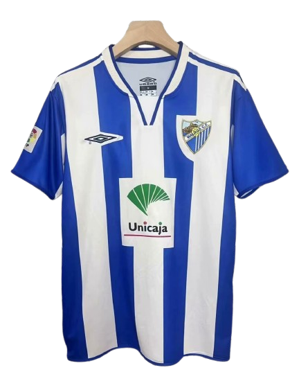 camiseta málaga 2005 2006 azul blanco hombre