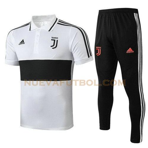 camiseta polo juventus conjunto 2019-2020 blanco negro hombre