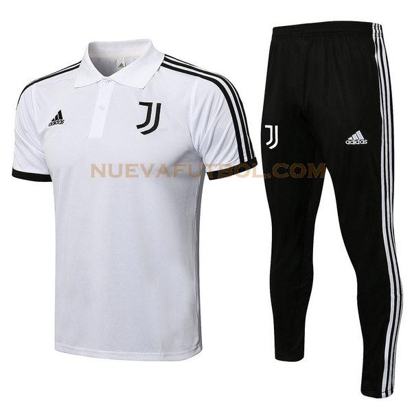 camiseta polo juventus conjunto 2021 2022 blanco hombre