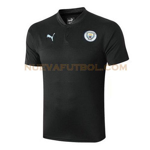 camiseta polo manchester city 2019-2020 negro azul hombre