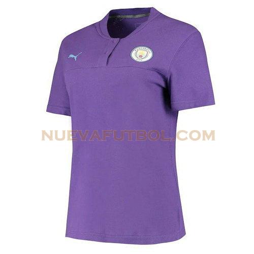 camiseta polo manchester city 2019-2020 purpura hombre