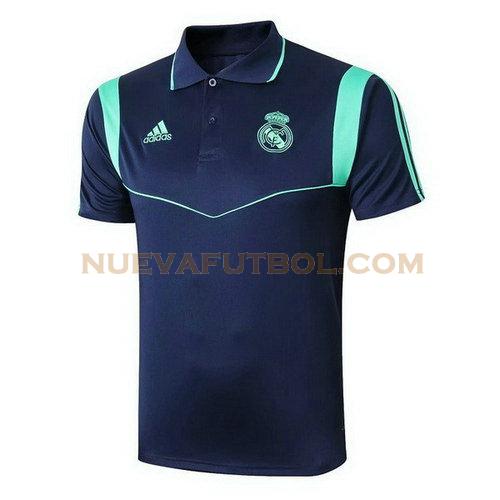 camiseta polo real madrid 2019-2020 azul verde hombre