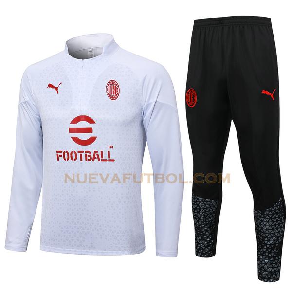 chandal ac milan conjunto 2023 2024 blanco hombre