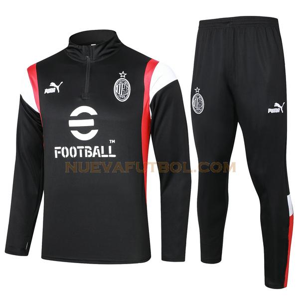 chandal ac milan conjunto 2023 2024 negro hombre