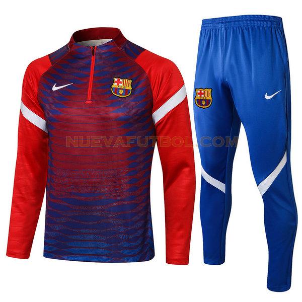 chandal barcelona conjunto 2021 2022 rojo hombre