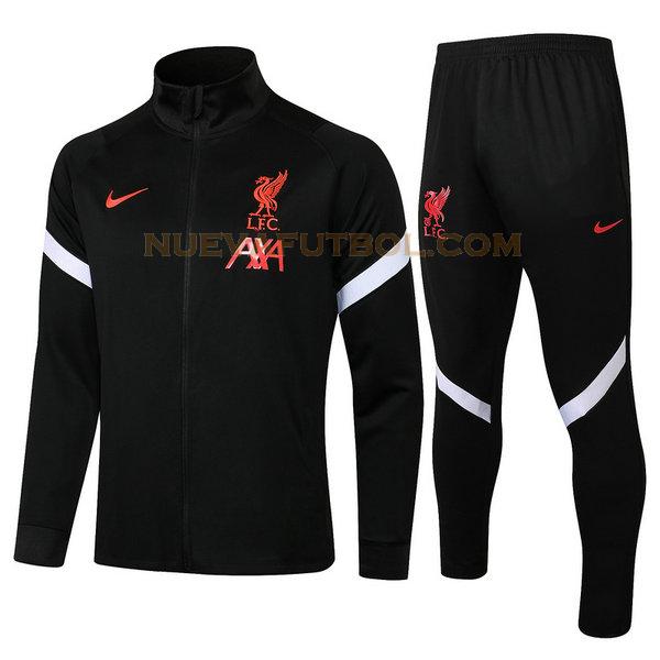 chandal liverpool conjunto 2021 2022 negro hombre