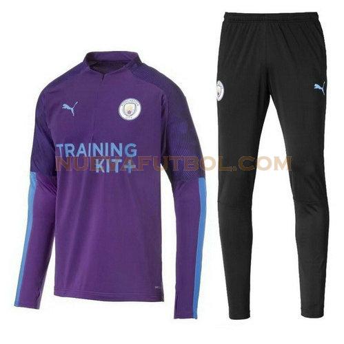 chandal manchester city 2019-20 negro purpura hombre