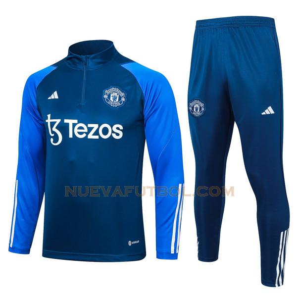 chandal manchester united conjunto 2023 2024 azul hombre