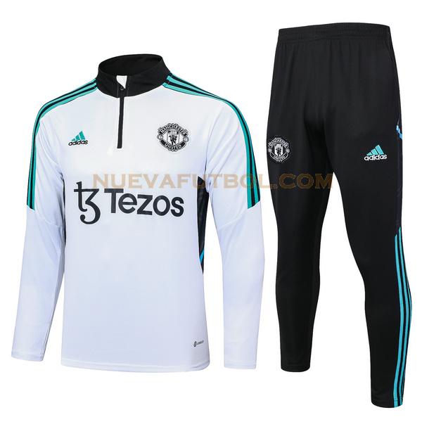 chandal manchester united conjunto 2023 2024 blanco hombre