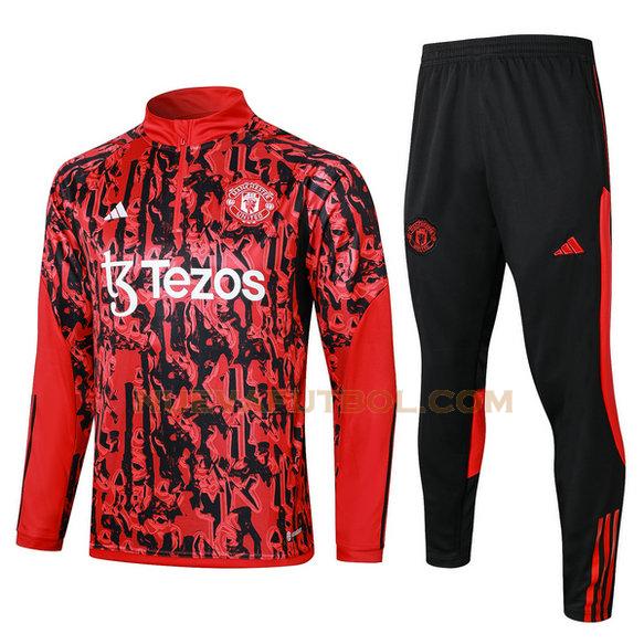 chandal manchester united conjunto 2023 2024 rojo hombre