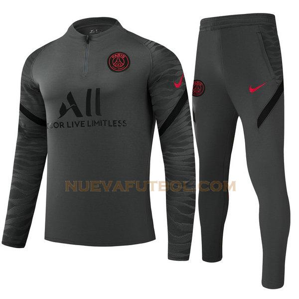 chandal paris saint germain conjunto 2021 2022 gris niño