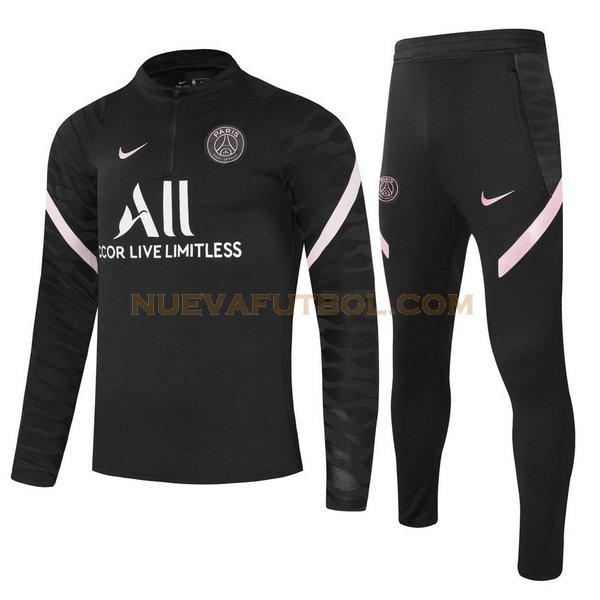 chandal paris saint germain conjunto 2021 2022 negro niño