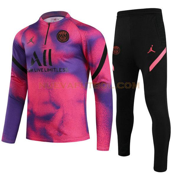 chandal paris saint germain conjunto 2021 2022 rosa azul niño