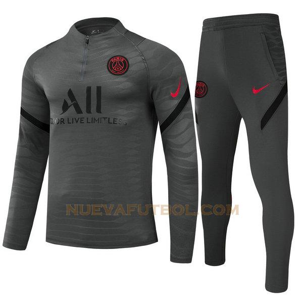 chandal paris saint germain conjunto 2021 22 gris niño