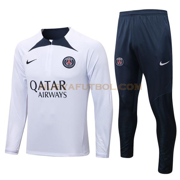 chandal paris saint germain conjunto 2022 2023 blanco azul hombre