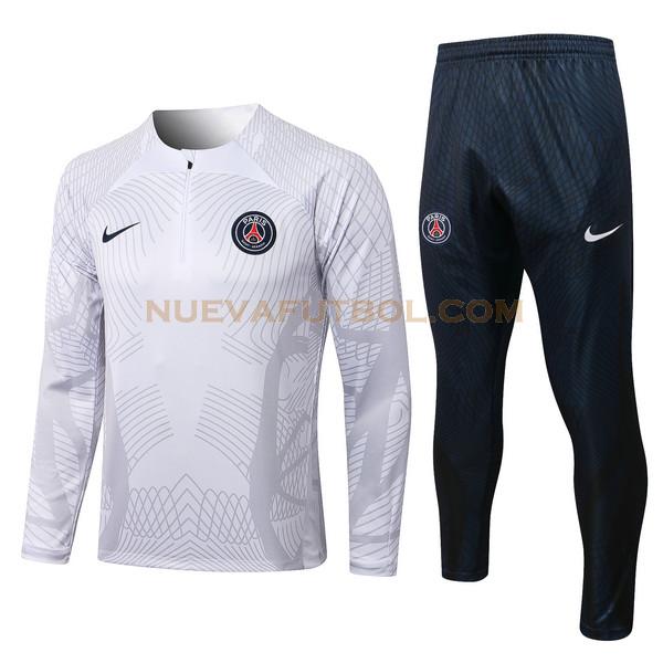 chandal paris saint germain conjunto 2022 2023 blanco hombre