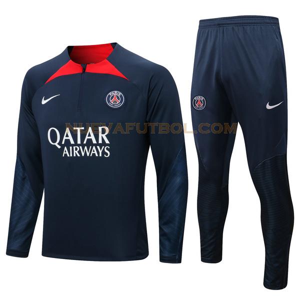 chandal paris saint germain conjunto 2022 2023 negro rojo hombre