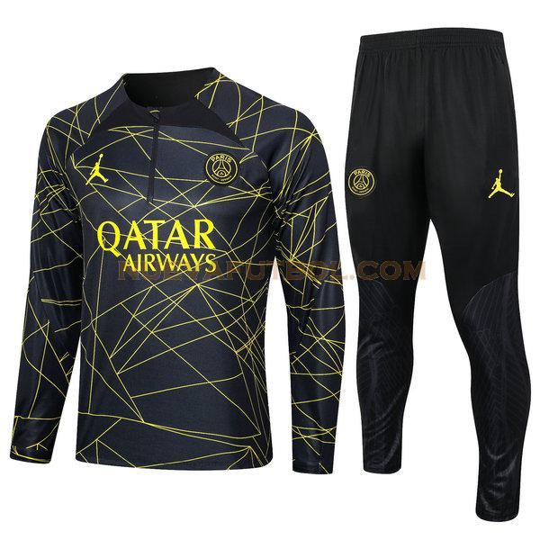 chandal paris saint germain conjunto 2023 2024 negro hombre