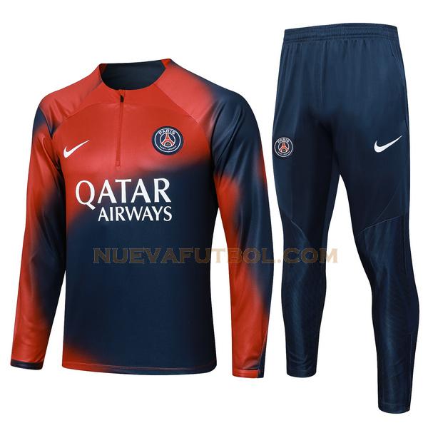 chandal paris saint germain conjunto 2023 2024 rojo azul hombre