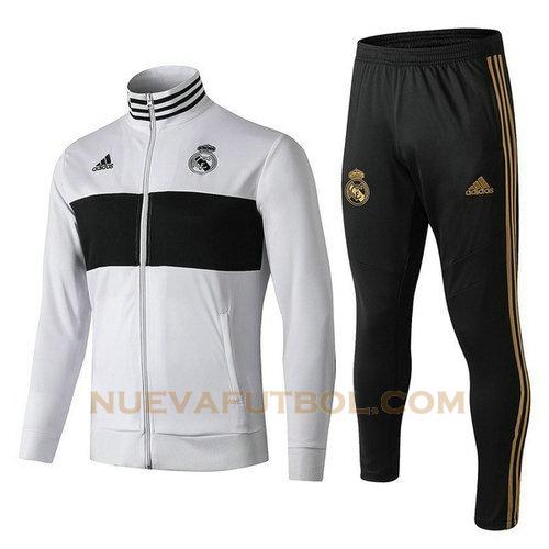 chandal real madrid 2019-2020 blanco negro hombre