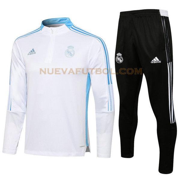 chandal real madrid conjunto 2021 2022 blanco hombre