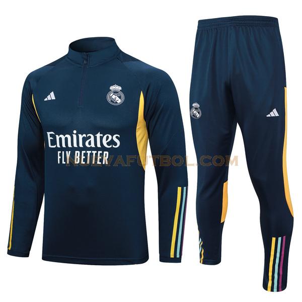 chandal real madrid conjunto 2023 2024 azul amarillo hombre