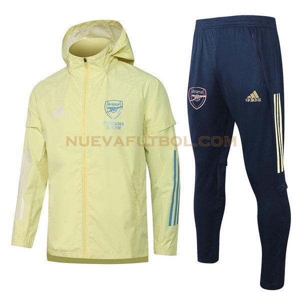 chaqueta arsenal conjunto 2021 2022 amarillo hombre