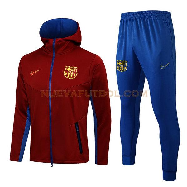 chaqueta barcelona conjunto 2021 2022 rojo hombre