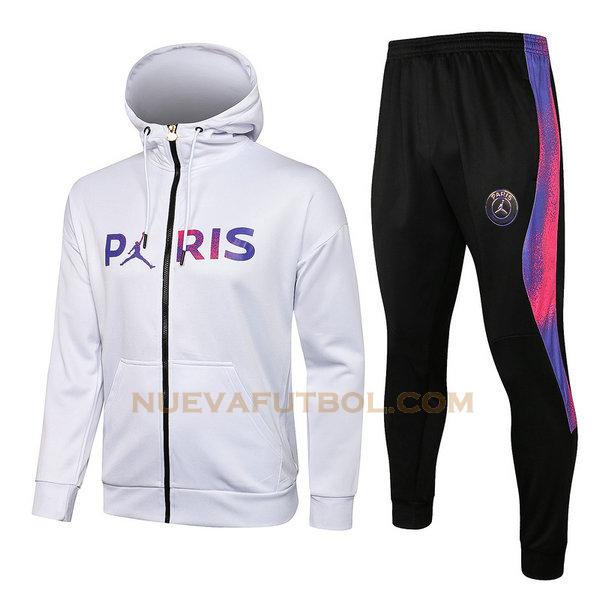 chaqueta paris saint germain conjunto 2021 2022 blanco hombre