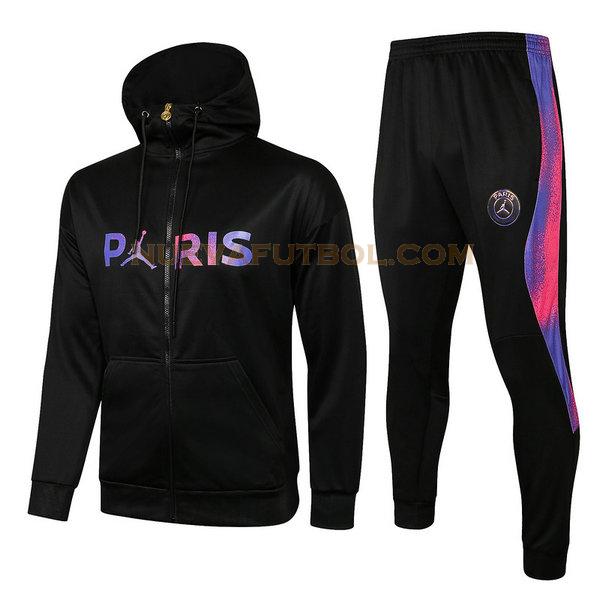 chaqueta paris saint germain conjunto 2021 2022 rosa negro hombre