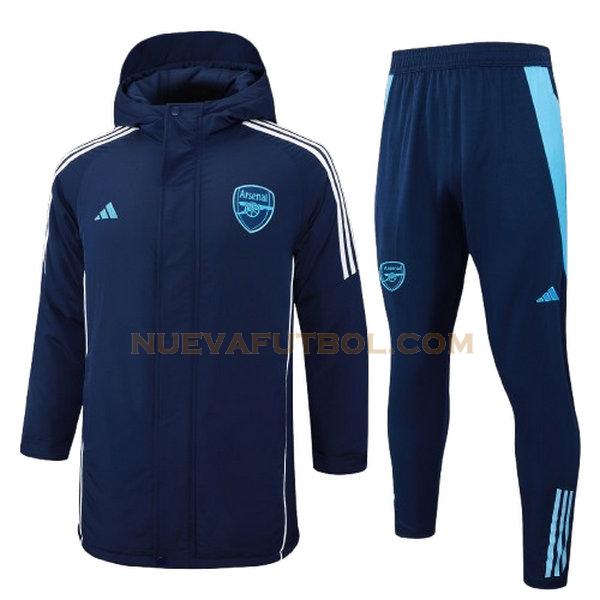 cotton padded clothes arsenal conjunto 2024 2025 azul hombre