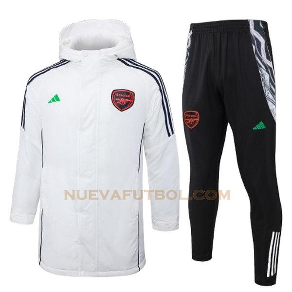 cotton padded clothes arsenal conjunto 2024 2025 blanco hombre