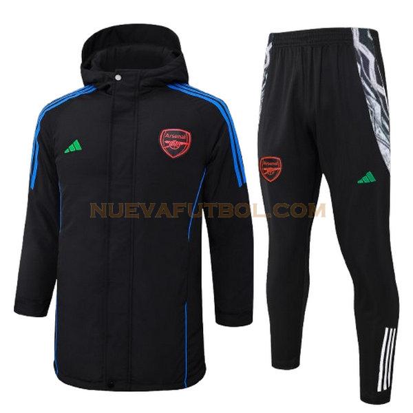 cotton padded clothes arsenal conjunto 2024 2025 negro hombre