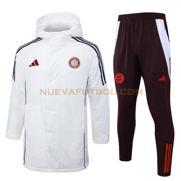 cotton padded clothes bayern de múnich conjunto 2024 25 blanco hombre