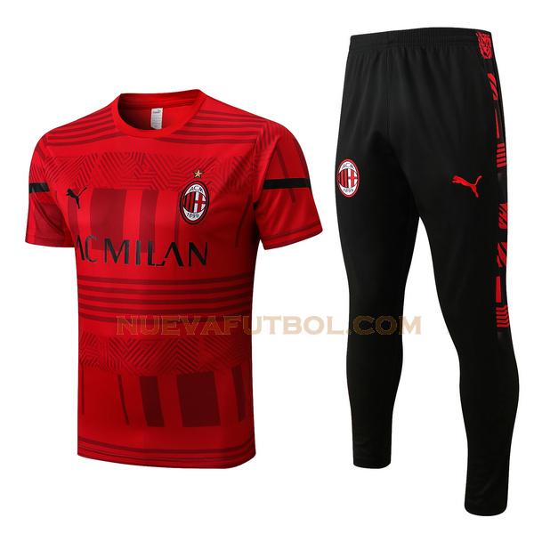 entrenamiento ac milan conjunto 2022 2023 rojo hombre