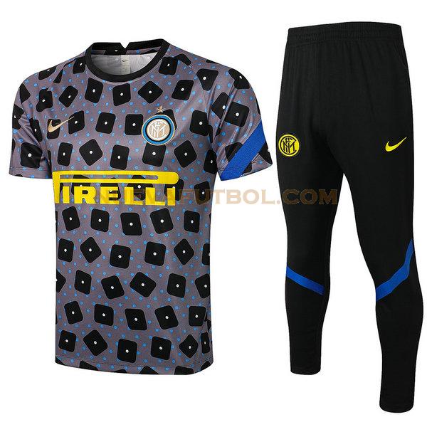 entrenamiento inter milan conjunto 2021 2022 gris hombre