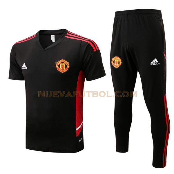 entrenamiento manchester united conjunto 2022 2023 negro hombre