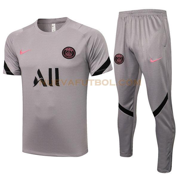 entrenamiento paris saint germain conjunto 2021 2022 gris hombre