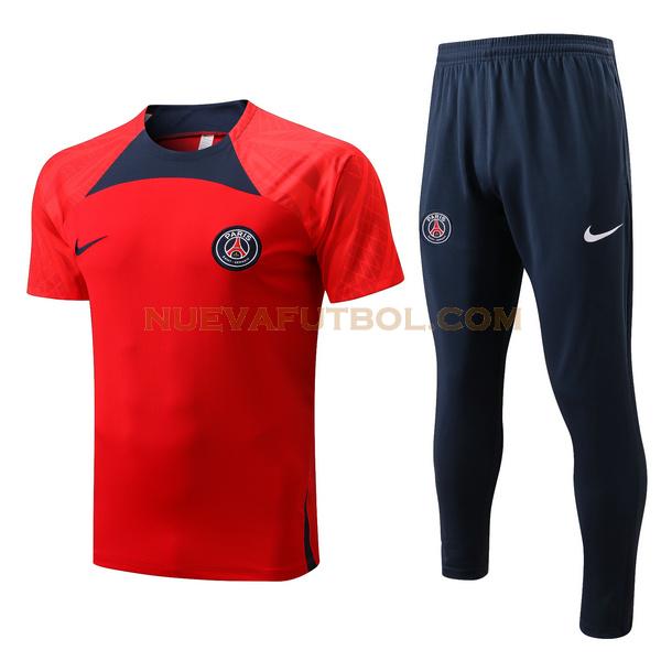 entrenamiento paris saint germain conjunto 2022 2023 rojo azul hombre