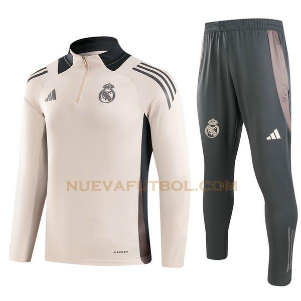 half zipper chandal real madrid conjunto 2024 2025 rosa hombre