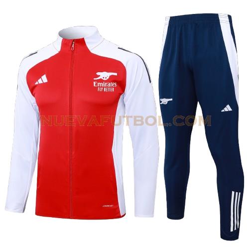 long zipper chandal arsenal conjunto 2024 2025 rojo niño