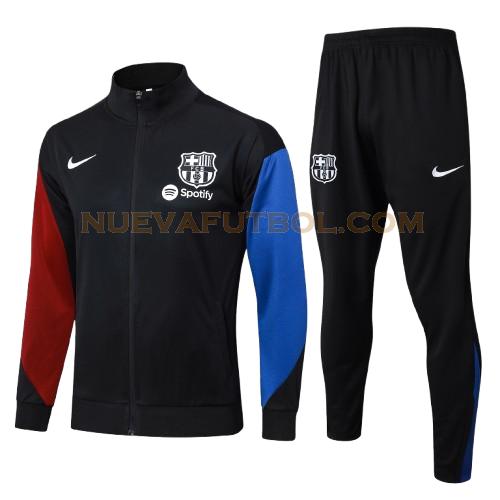 long zipper chandal barcelona conjunto 2024 2025 negro niño