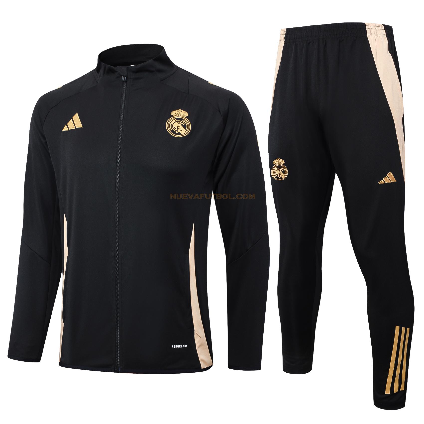 long zipper chandal real madrid conjunto 2024 25 blanco hombre