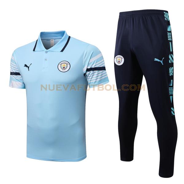 polo manchester city conjunto 2022 2023 azul hombre