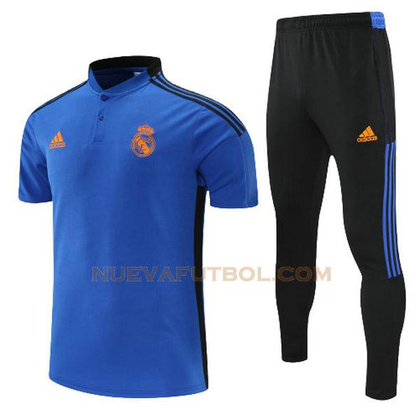 polo real madrid conjunto 2022 azul hombre