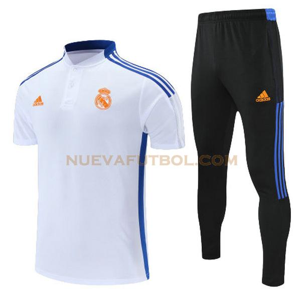 polo real madrid conjunto 2022 blanco hombre