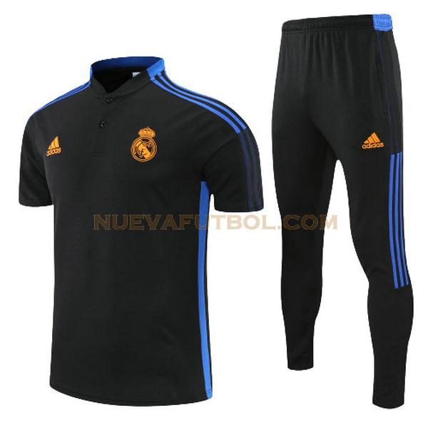 polo real madrid conjunto 2022 negro hombre