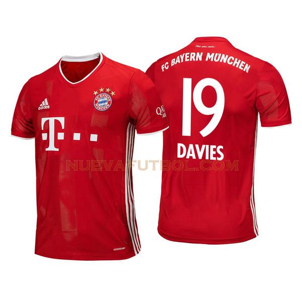 primera camiseta alphonso davies 19 bayern de múnich 2020-2021 hombre