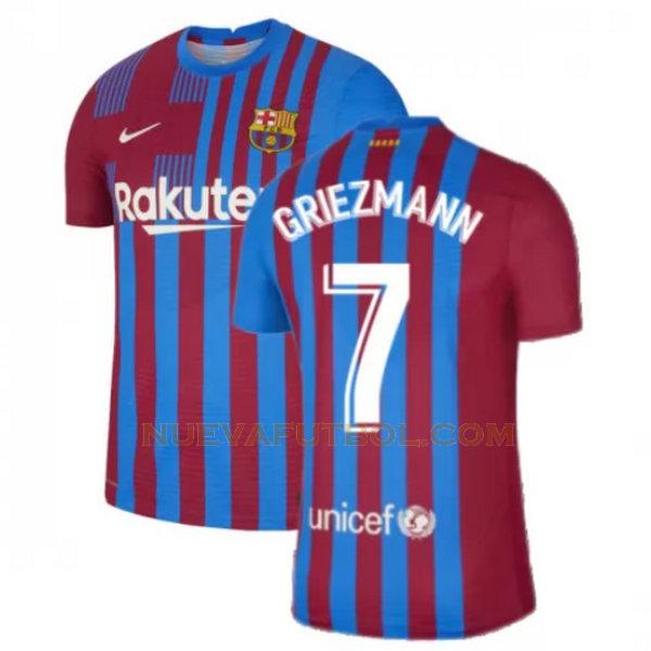 primera camiseta ansu fati 22 barcelona 2021 2022 rojo blanco hombre