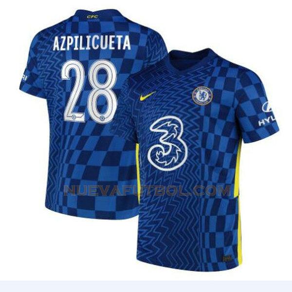 primera camiseta azpilicueta 28 chelsea 2021 2022 azul hombre